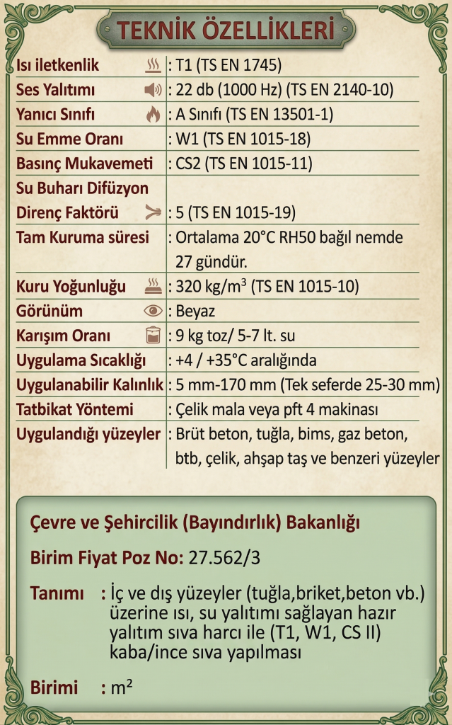 Thermonatural Teknik Özellikler